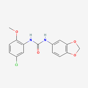 molecular formula C15H13ClN2O4 B5394224 1-(1,3-Benzodioxol-5-yl)-3-(5-chloro-2-methoxyphenyl)urea 