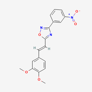 5-[2-(3,4-dimethoxyphenyl)vinyl]-3-(3-nitrophenyl)-1,2,4-oxadiazole