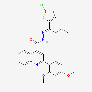 N'-[1-(5-chloro-2-thienyl)butylidene]-2-(2,4-dimethoxyphenyl)-4-quinolinecarbohydrazide