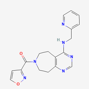 molecular formula C18H18N6O2 B5394240 7-(isoxazol-3-ylcarbonyl)-N-(pyridin-2-ylmethyl)-6,7,8,9-tetrahydro-5H-pyrimido[4,5-d]azepin-4-amine 