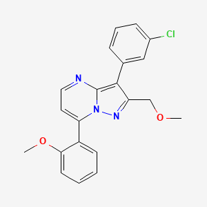 3-(3-chlorophenyl)-2-(methoxymethyl)-7-(2-methoxyphenyl)pyrazolo[1,5-a]pyrimidine