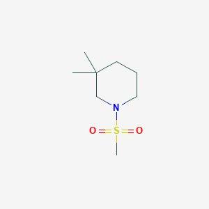 molecular formula C8H17NO2S B5394263 3,3-dimethyl-1-(methylsulfonyl)piperidine 