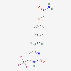 2-(4-{2-[2-oxo-6-(trifluoromethyl)-1,2-dihydro-4-pyrimidinyl]vinyl}phenoxy)acetamide