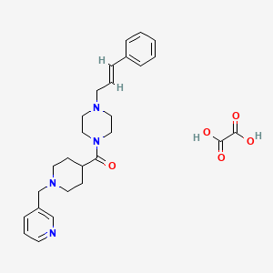 molecular formula C27H34N4O5 B5394271 oxalic acid;[4-[(E)-3-phenylprop-2-enyl]piperazin-1-yl]-[1-(pyridin-3-ylmethyl)piperidin-4-yl]methanone 