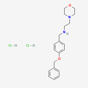 2-morpholin-4-yl-N-[(4-phenylmethoxyphenyl)methyl]ethanamine;dihydrochloride