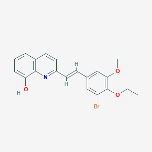 molecular formula C20H18BrNO3 B5394289 2-[(E)-2-(3-bromo-4-ethoxy-5-methoxyphenyl)ethenyl]quinolin-8-ol 