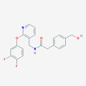 molecular formula C21H18F2N2O3 B5394295 N-{[2-(3,4-difluorophenoxy)pyridin-3-yl]methyl}-2-[4-(hydroxymethyl)phenyl]acetamide 