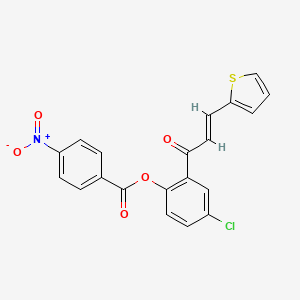 4-chloro-2-[3-(2-thienyl)acryloyl]phenyl 4-nitrobenzoate