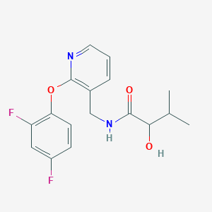 molecular formula C17H18F2N2O3 B5394379 N-{[2-(2,4-difluorophenoxy)pyridin-3-yl]methyl}-2-hydroxy-3-methylbutanamide 