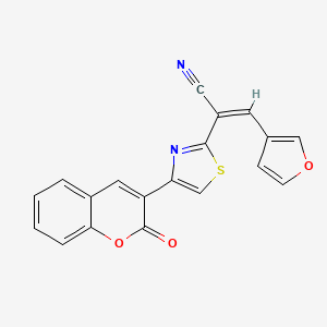 3-(3-furyl)-2-[4-(2-oxo-2H-chromen-3-yl)-1,3-thiazol-2-yl]acrylonitrile