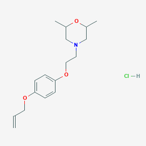 molecular formula C17H26ClNO3 B5394402 2,6-Dimethyl-4-[2-(4-prop-2-enoxyphenoxy)ethyl]morpholine;hydrochloride 