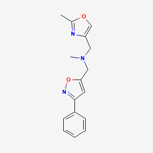 N-methyl-1-(2-methyl-1,3-oxazol-4-yl)-N-[(3-phenyl-5-isoxazolyl)methyl]methanamine