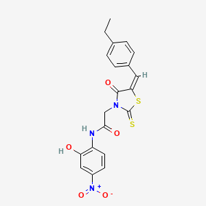 2-[5-(4-ethylbenzylidene)-4-oxo-2-thioxo-1,3-thiazolidin-3-yl]-N-(2-hydroxy-4-nitrophenyl)acetamide