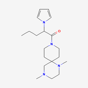 1,4-dimethyl-9-[2-(1H-pyrrol-1-yl)pentanoyl]-1,4,9-triazaspiro[5.5]undecane