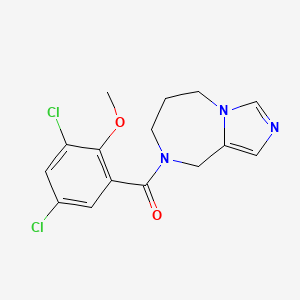 molecular formula C15H15Cl2N3O2 B5394463 8-(3,5-dichloro-2-methoxybenzoyl)-6,7,8,9-tetrahydro-5H-imidazo[1,5-a][1,4]diazepine 