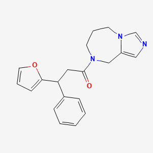 molecular formula C20H21N3O2 B5394479 8-[3-(2-furyl)-3-phenylpropanoyl]-6,7,8,9-tetrahydro-5H-imidazo[1,5-a][1,4]diazepine 