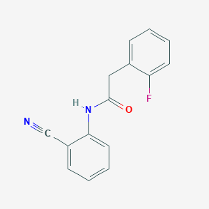 molecular formula C15H11FN2O B5394488 N-(2-cyanophenyl)-2-(2-fluorophenyl)acetamide 