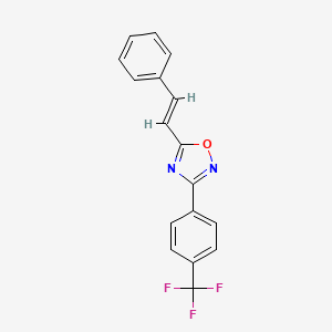 5-(2-phenylvinyl)-3-[4-(trifluoromethyl)phenyl]-1,2,4-oxadiazole