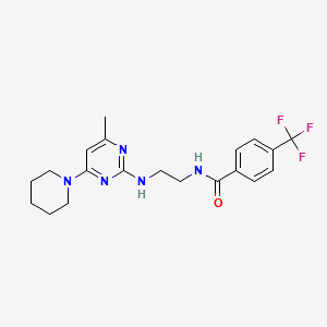 N-(2-{[4-methyl-6-(1-piperidinyl)-2-pyrimidinyl]amino}ethyl)-4-(trifluoromethyl)benzamide