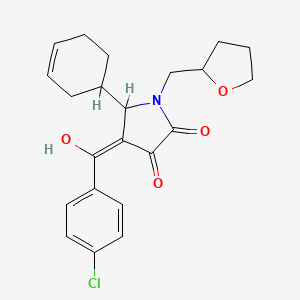 4-(4-chlorobenzoyl)-5-(3-cyclohexen-1-yl)-3-hydroxy-1-(tetrahydro-2-furanylmethyl)-1,5-dihydro-2H-pyrrol-2-one