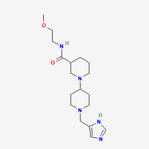 molecular formula C18H31N5O2 B5394644 1'-(1H-imidazol-4-ylmethyl)-N-(2-methoxyethyl)-1,4'-bipiperidine-3-carboxamide 