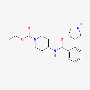 ethyl 4-{[2-(3-pyrrolidinyl)benzoyl]amino}-1-piperidinecarboxylate hydrochloride