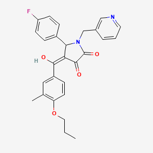 5-(4-fluorophenyl)-3-hydroxy-4-(3-methyl-4-propoxybenzoyl)-1-(3-pyridinylmethyl)-1,5-dihydro-2H-pyrrol-2-one