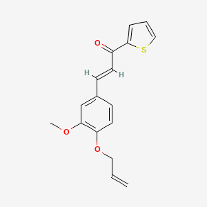 molecular formula C17H16O3S B5394658 3-[4-(allyloxy)-3-methoxyphenyl]-1-(2-thienyl)-2-propen-1-one 