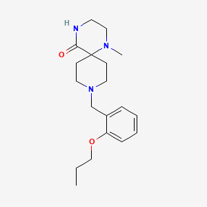 molecular formula C19H29N3O2 B5394681 1-methyl-9-(2-propoxybenzyl)-1,4,9-triazaspiro[5.5]undecan-5-one 