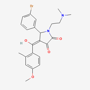 molecular formula C23H25BrN2O4 B5394696 5-(3-bromophenyl)-1-[2-(dimethylamino)ethyl]-3-hydroxy-4-(4-methoxy-2-methylbenzoyl)-1,5-dihydro-2H-pyrrol-2-one 
