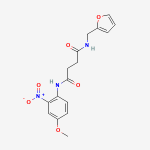 molecular formula C16H17N3O6 B5394698 N-(2-furylmethyl)-N'-(4-methoxy-2-nitrophenyl)succinamide 
