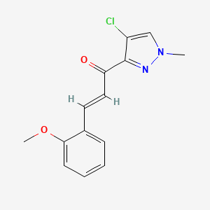 molecular formula C14H13ClN2O2 B5394726 1-(4-chloro-1-methyl-1H-pyrazol-3-yl)-3-(2-methoxyphenyl)-2-propen-1-one 