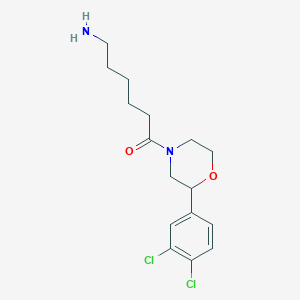 molecular formula C16H22Cl2N2O2 B5394755 {6-[2-(3,4-dichlorophenyl)-4-morpholinyl]-6-oxohexyl}amine hydrochloride 
