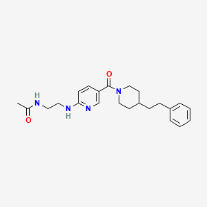 molecular formula C23H30N4O2 B5394769 N-{2-[(5-{[4-(2-phenylethyl)piperidin-1-yl]carbonyl}pyridin-2-yl)amino]ethyl}acetamide 