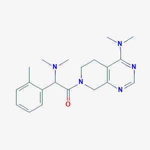 molecular formula C20H27N5O B5394770 7-[(dimethylamino)(2-methylphenyl)acetyl]-N,N-dimethyl-5,6,7,8-tetrahydropyrido[3,4-d]pyrimidin-4-amine 