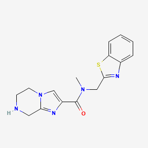 N-(1,3-benzothiazol-2-ylmethyl)-N-methyl-5,6,7,8-tetrahydroimidazo[1,2-a]pyrazine-2-carboxamide