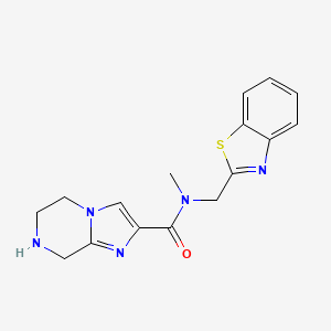 molecular formula C16H17N5OS B5394774 N-(1,3-benzothiazol-2-ylmethyl)-N-methyl-5,6,7,8-tetrahydroimidazo[1,2-a]pyrazine-2-carboxamide 