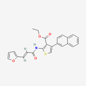 molecular formula C24H19NO4S B5394786 ethyl 2-{[3-(2-furyl)acryloyl]amino}-4-(2-naphthyl)-3-thiophenecarboxylate 