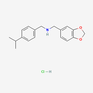 molecular formula C18H22ClNO2 B5394791 (1,3-benzodioxol-5-ylmethyl)(4-isopropylbenzyl)amine hydrochloride 