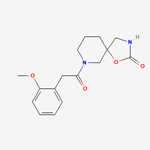 molecular formula C16H20N2O4 B5394815 7-[(2-methoxyphenyl)acetyl]-1-oxa-3,7-diazaspiro[4.5]decan-2-one 