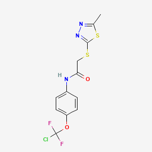 N-{4-[chloro(difluoro)methoxy]phenyl}-2-[(5-methyl-1,3,4-thiadiazol-2-yl)thio]acetamide