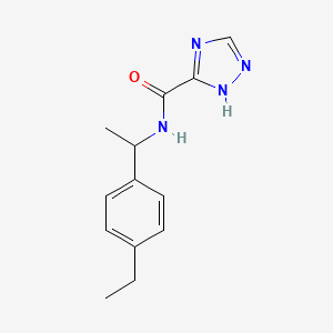 molecular formula C13H16N4O B5394832 N-[1-(4-ethylphenyl)ethyl]-1H-1,2,4-triazole-3-carboxamide 