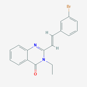 molecular formula C18H15BrN2O B5394840 2-[2-(3-bromophenyl)vinyl]-3-ethyl-4(3H)-quinazolinone 