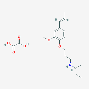 molecular formula C19H29NO6 B5394845 N-{3-[2-methoxy-4-(1-propen-1-yl)phenoxy]propyl}-2-butanamine oxalate 