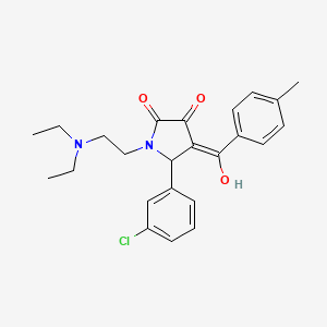 molecular formula C24H27ClN2O3 B5394877 5-(3-chlorophenyl)-1-[2-(diethylamino)ethyl]-3-hydroxy-4-(4-methylbenzoyl)-1,5-dihydro-2H-pyrrol-2-one 