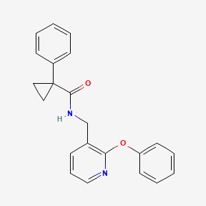 molecular formula C22H20N2O2 B5394907 N-[(2-phenoxypyridin-3-yl)methyl]-1-phenylcyclopropanecarboxamide 