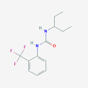 molecular formula C13H17F3N2O B5394920 N-(1-ethylpropyl)-N'-[2-(trifluoromethyl)phenyl]urea 