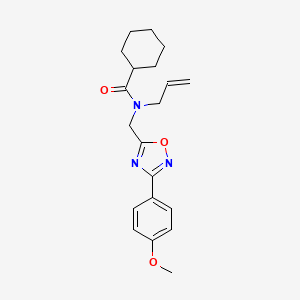 molecular formula C20H25N3O3 B5394940 N-allyl-N-{[3-(4-methoxyphenyl)-1,2,4-oxadiazol-5-yl]methyl}cyclohexanecarboxamide 