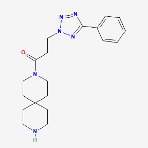 molecular formula C19H26N6O B5394945 3-[3-(5-phenyl-2H-tetrazol-2-yl)propanoyl]-3,9-diazaspiro[5.5]undecane hydrochloride 