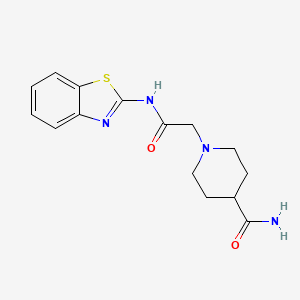 1-[2-(1,3-benzothiazol-2-ylamino)-2-oxoethyl]-4-piperidinecarboxamide